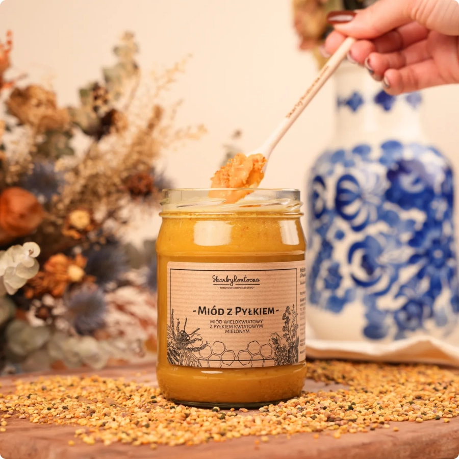 miel au pollen d abeille skarby roztocza moyen