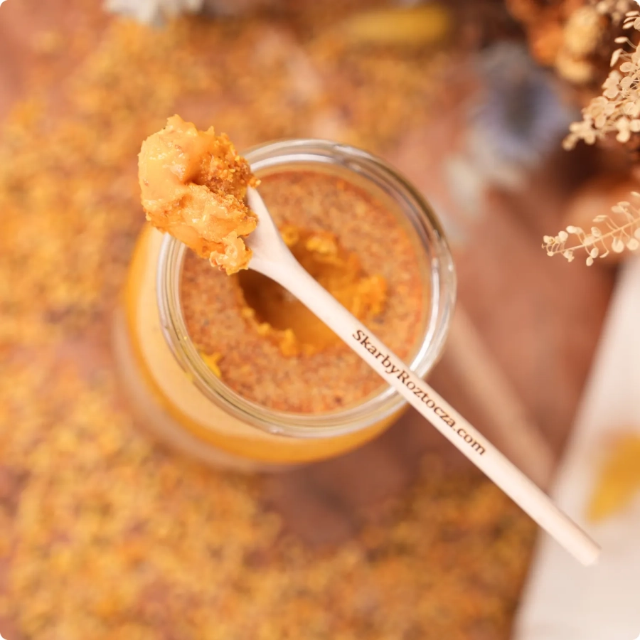 miel au pain d'abeille trésors de roztocze consistance