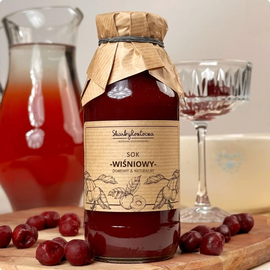 jus de cerise 100 pour cent trésors de roztocze