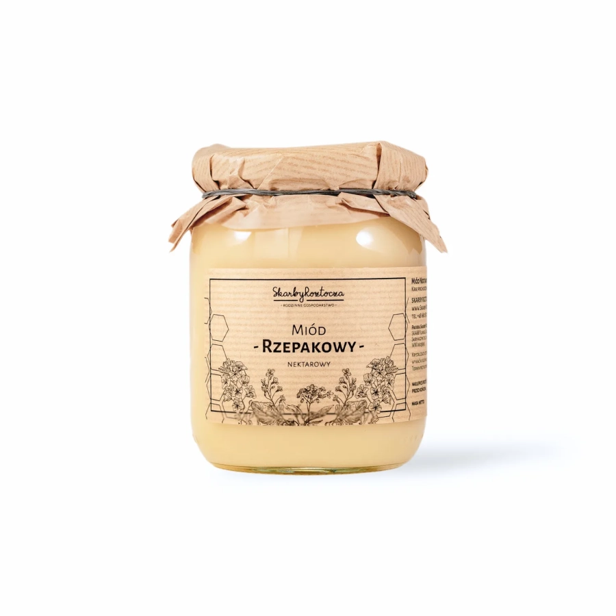 miel de colza 650g skarby roztocza fond blanc