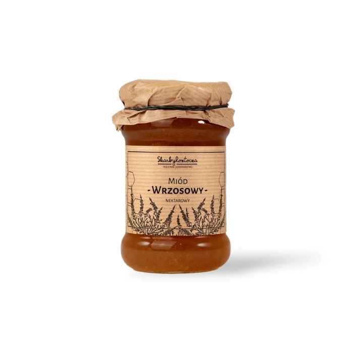 miel de bruyere 370g skarby roztocza fond blanc
