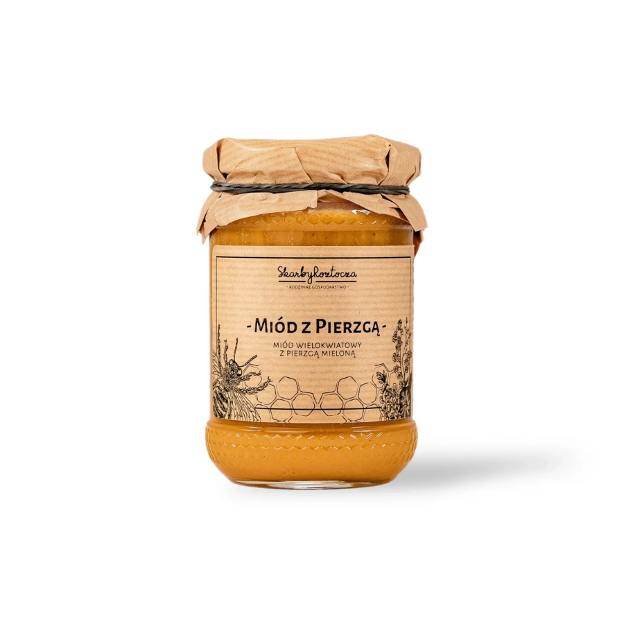 miel au pain d'abeille petit pot fond blanc