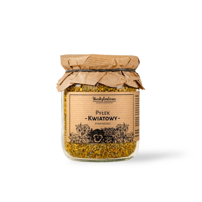 pollen de fleurs 250g skarby roztocza fond blanc