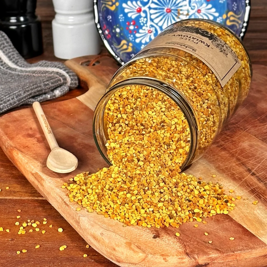 pollen de fleurs 500g skarby roztocza produit carré texture