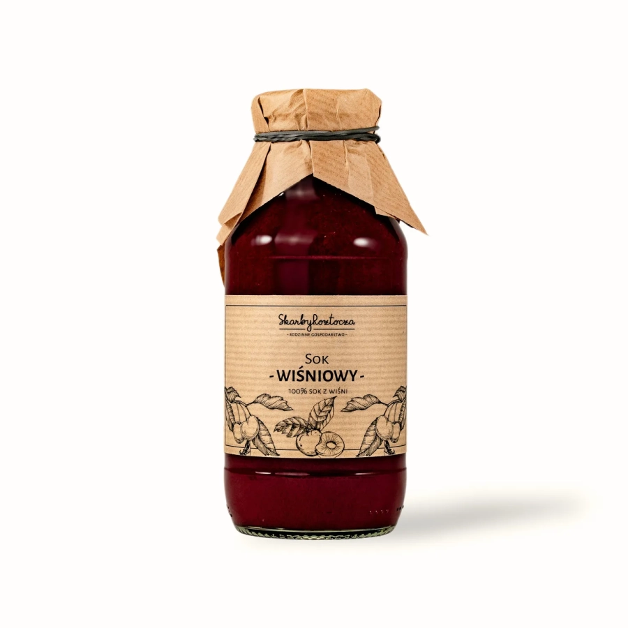 Kirschsaft Schätze von Roztocze weißer Hintergrund