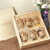 Geschenkset Holzkiste 6 Honige Schätze von Roztocze Produkt quadratisch traditionell