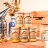 set of various honeys 5 small jars product front3