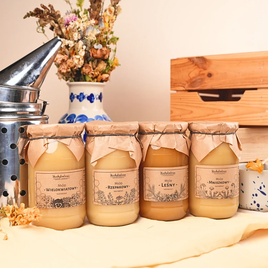Set aus verschiedenen Honigsorten 4 große Gläser Produkt 2