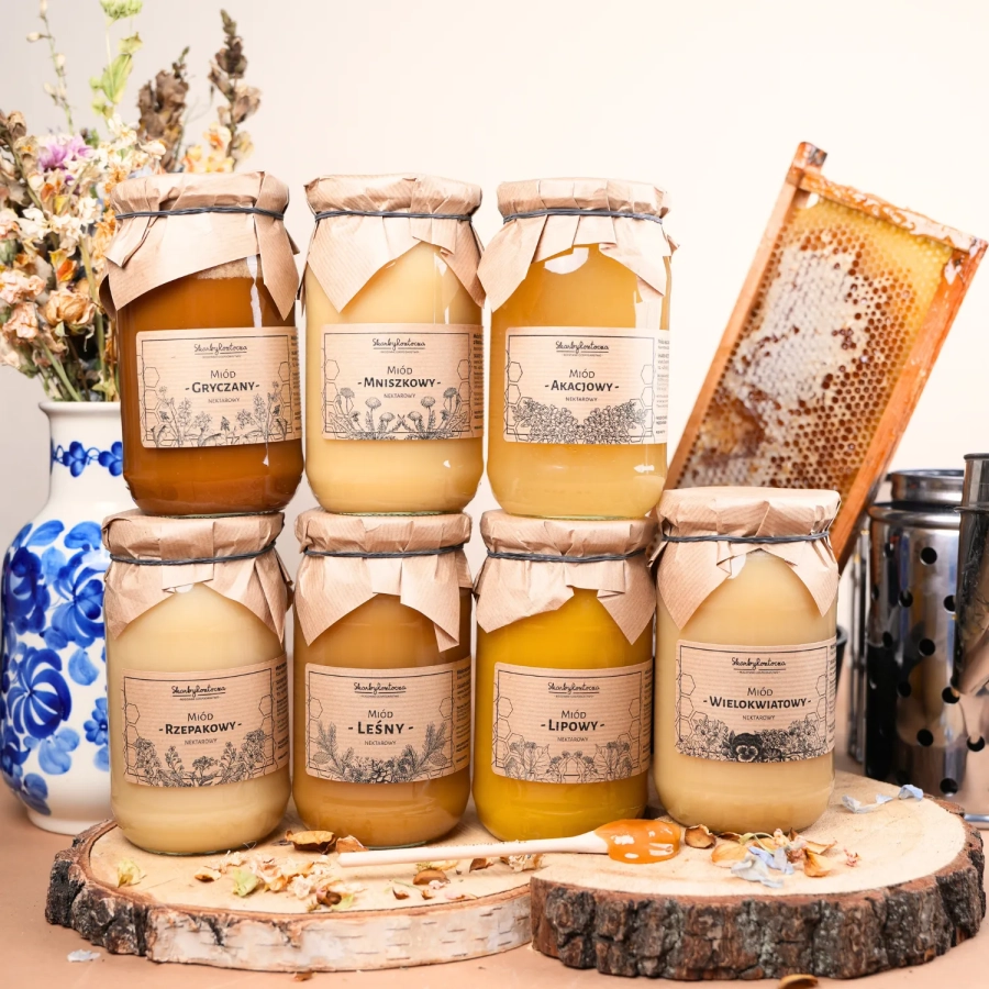 assorted honey set 7 large jars product