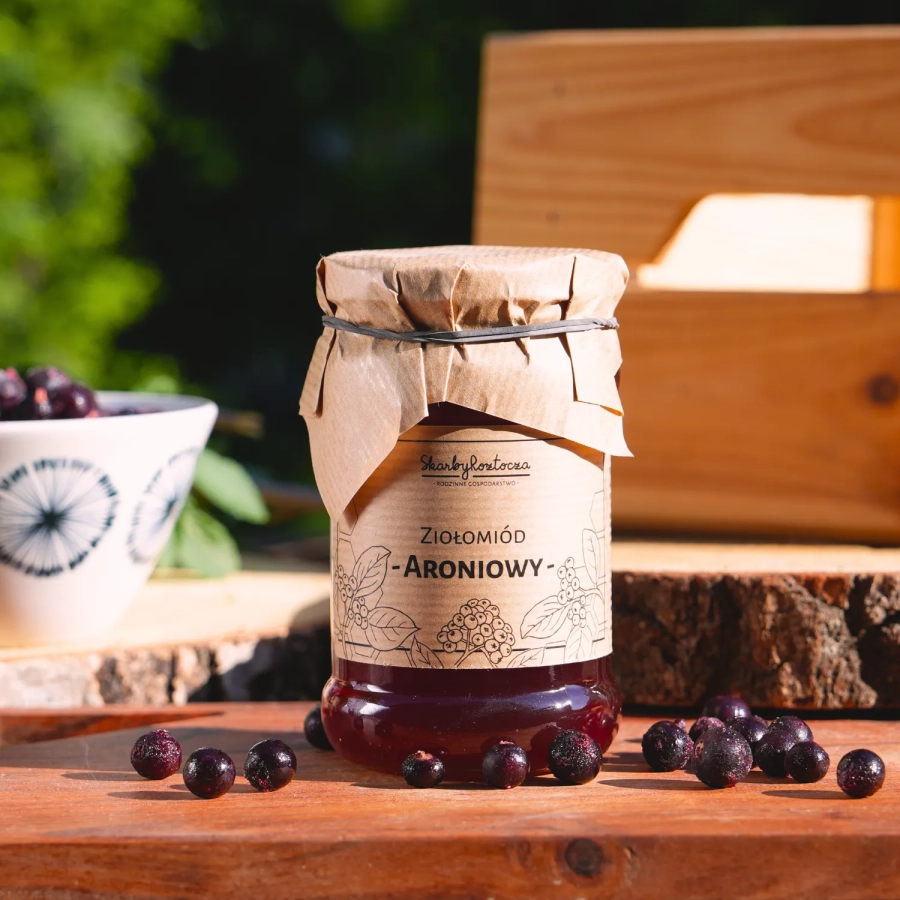 Schätze von Roztocze Aronia-Kräuterhonig