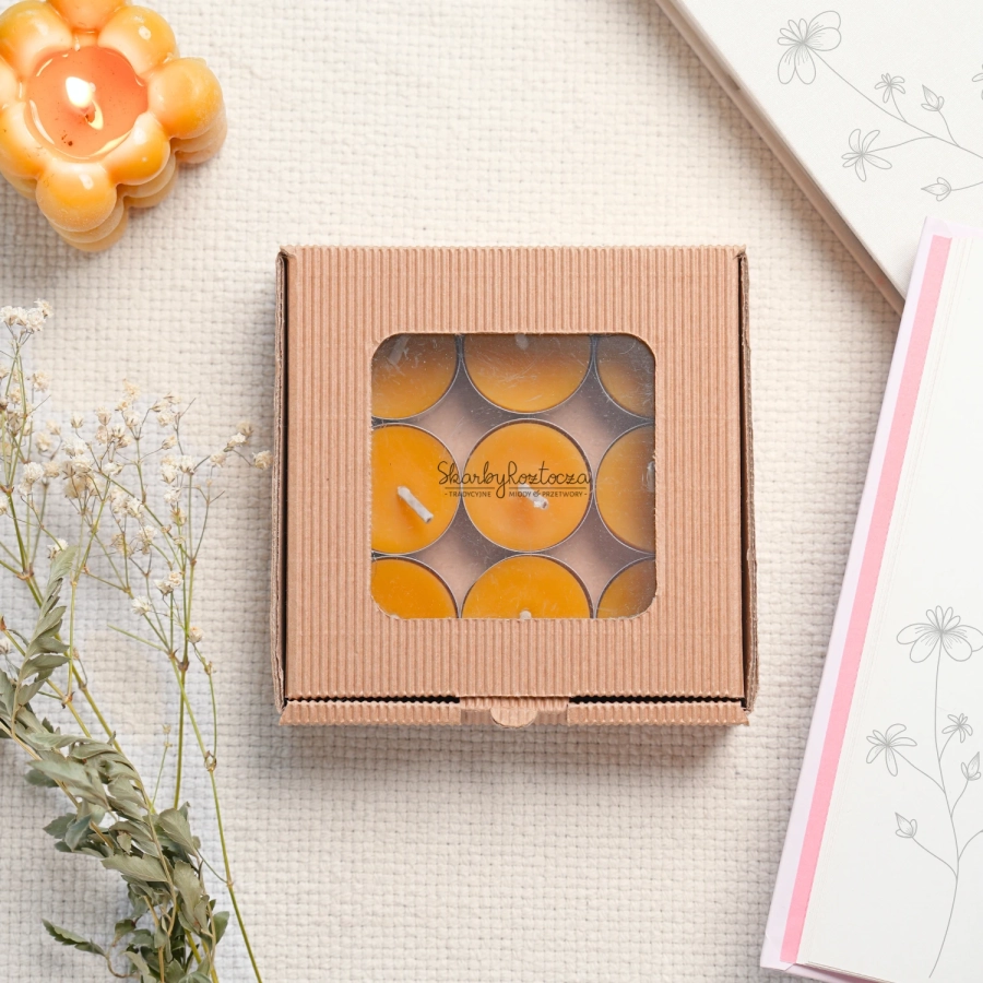 beeswax tea lights set 9x 14g
