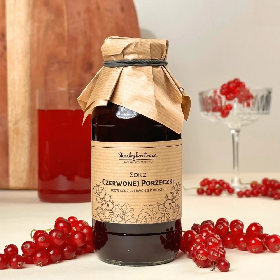 red currant juice treasures of roztocze 100% front square product